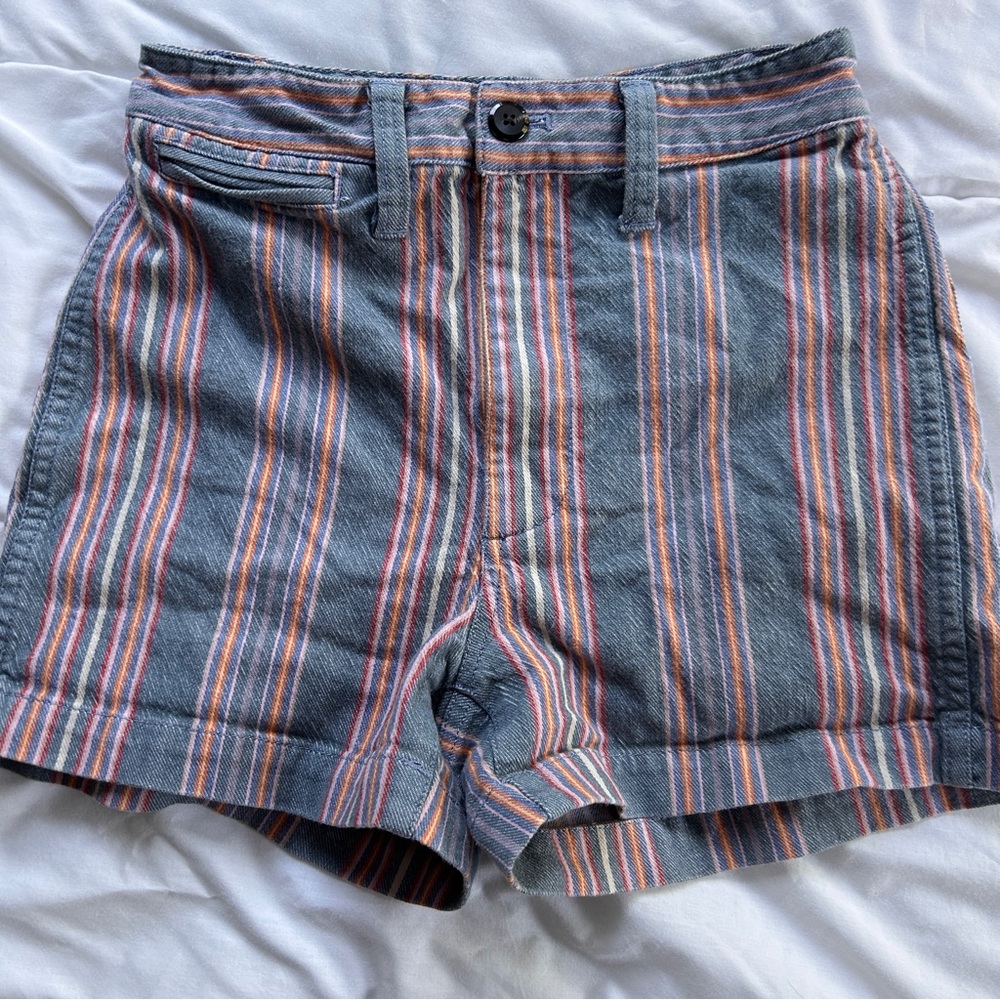 Madewell High‎ Rise Emmett Stripe Shorts size 24